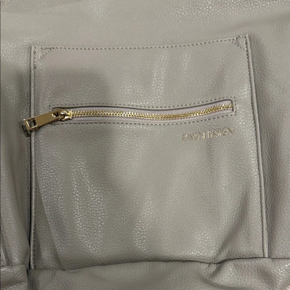 Fawn Design Light Gray Convertible Crossbody Backpack